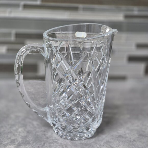 J G Durand Crystal 24% Lead Crystal France Pitcher Jug Villemont Pattern - Picture 3 of 12